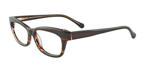 Takumi TK920 Eyeglasses with Clip-on Sunglasses / Size 52 / Marbled Brown