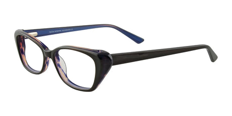 Takumi TK921 Eyeglasses with Clip-on Sunglasses Black & Blue