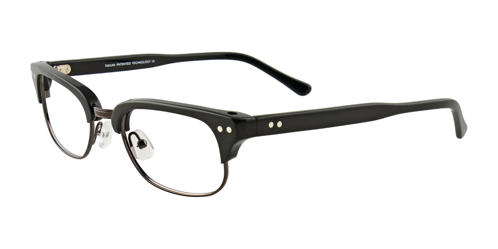 Takumi TK922 Eyeglasses with Clip-on Sunglasses Black