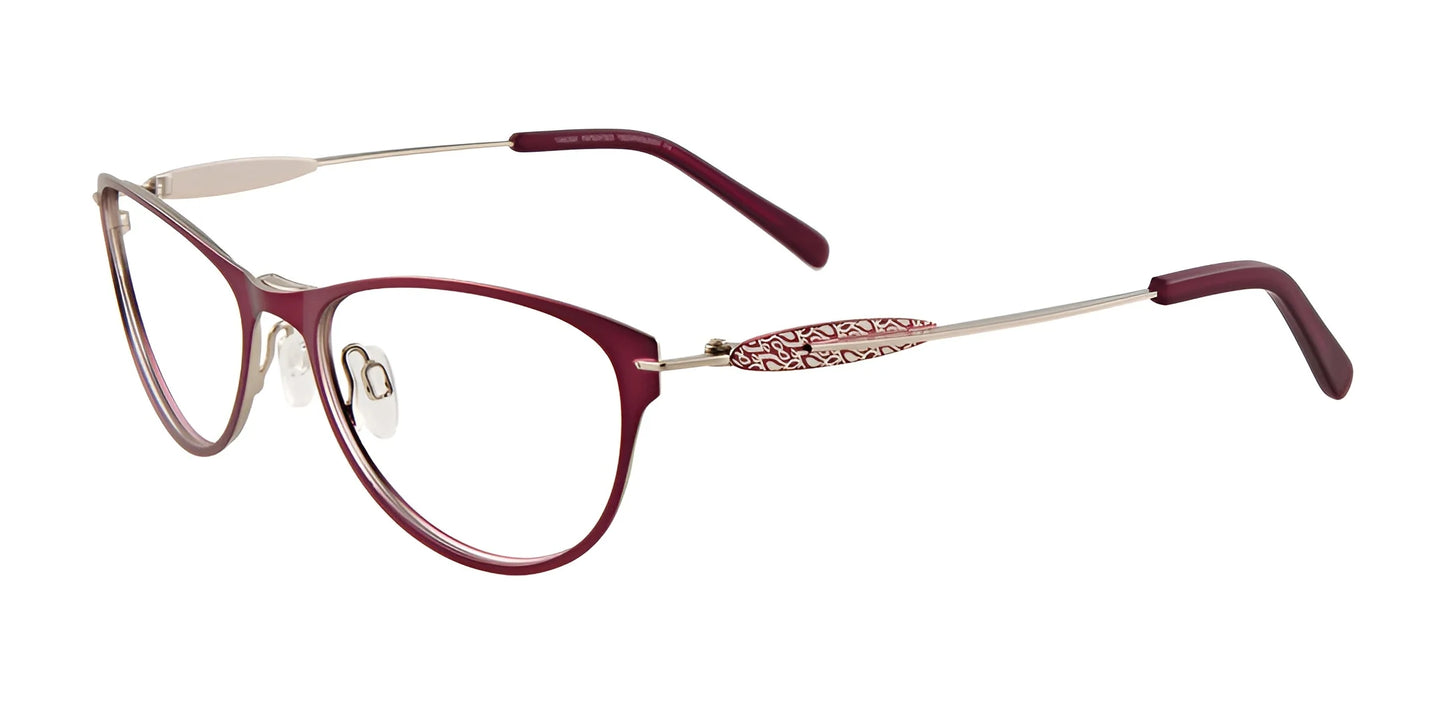 Takumi TK926 Eyeglasses with Clip-on Sunglasses Matt Burgundy