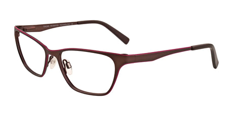 Takumi TK949 Eyeglasses with Clip-on Sunglasses Satin Brown & Pink