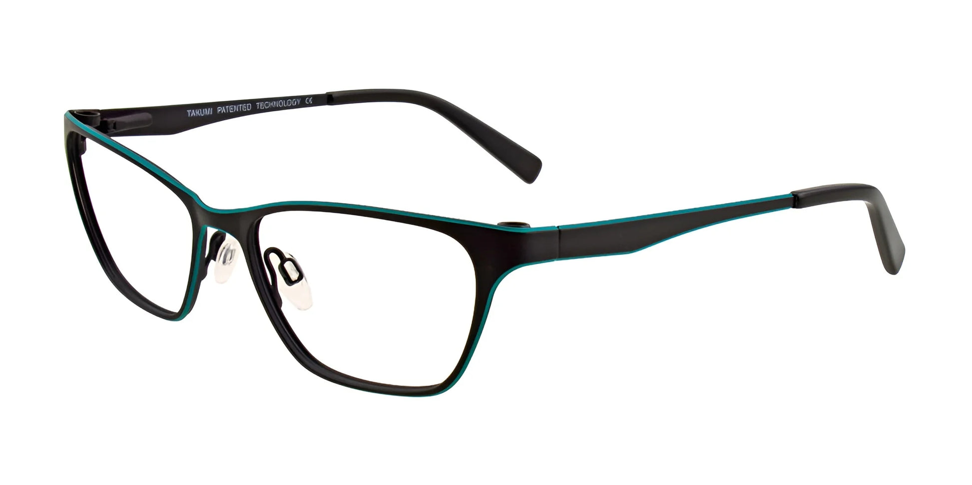 Takumi TK949 Eyeglasses Satin Black & Turquoise