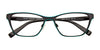 Takumi TK949 Eyeglasses with Clip-on Sunglasses | Size 52 / Satin Black & Turquoise