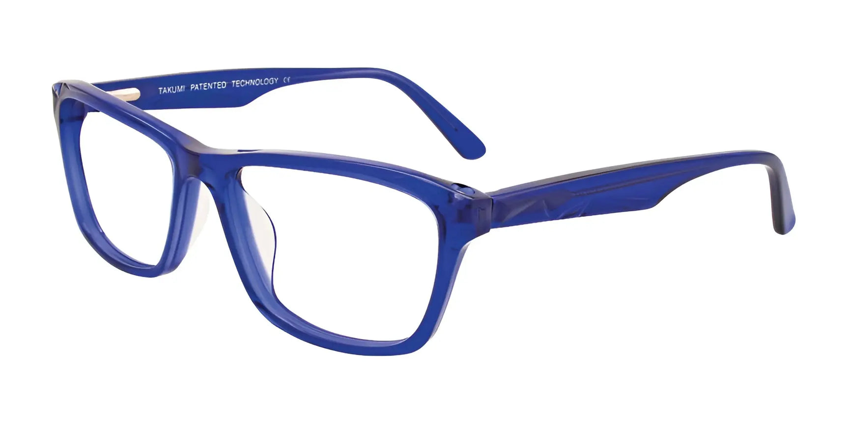 Takumi TK951 Eyeglasses with Clip-on Sunglasses Clear Blue