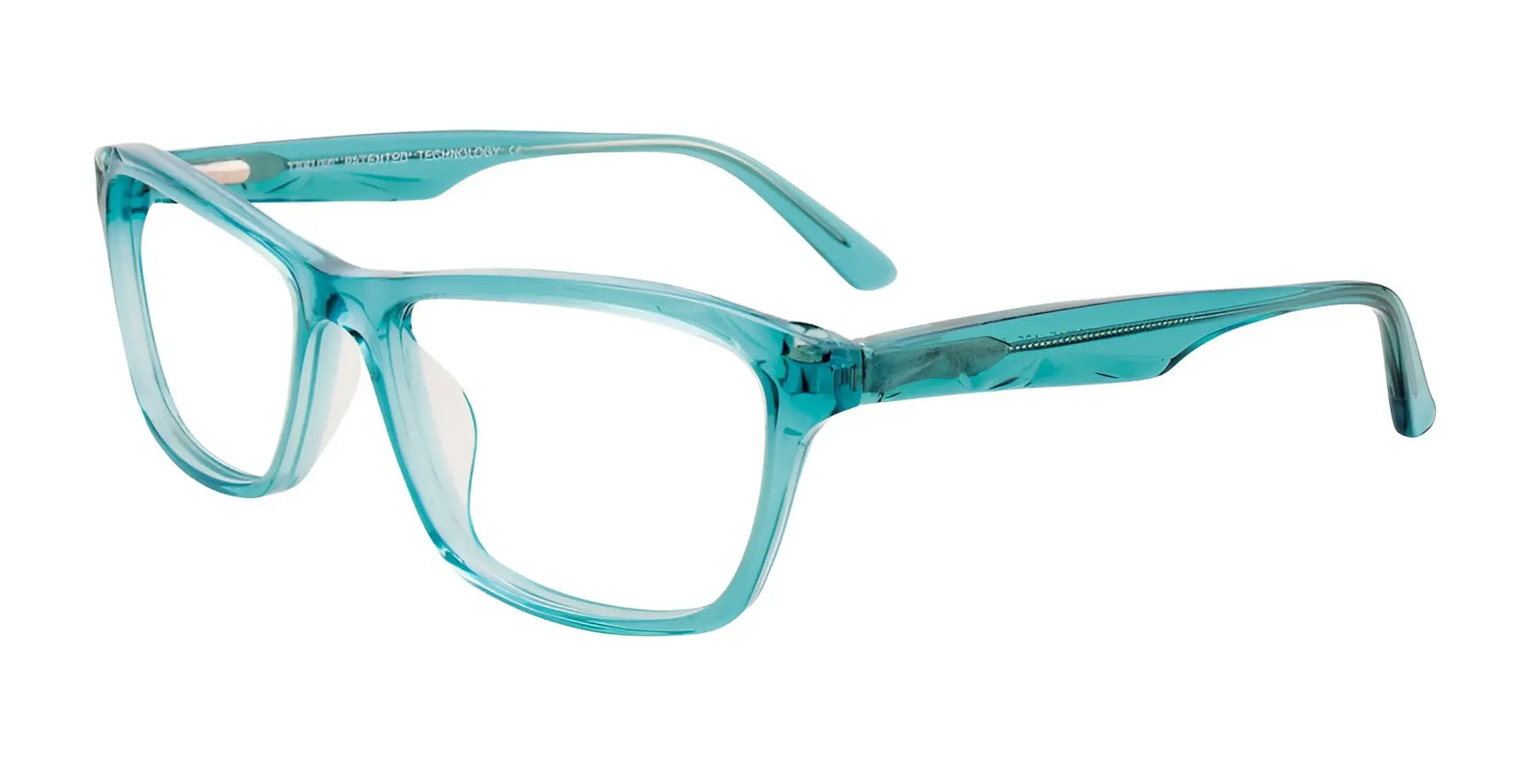 Takumi TK951 Eyeglasses with Clip-on Sunglasses Clear Aqua