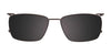 Takumi TK966 Eyeglasses with Clip-on Sunglasses | Size 55 / Satin Steel & Silver