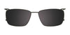 Takumi TK966 Eyeglasses with Clip-on Sunglasses | Size 55 / Satin Steel & Silver