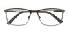 Takumi TK966 Eyeglasses with Clip-on Sunglasses | Size 55 / Satin Steel & Silver