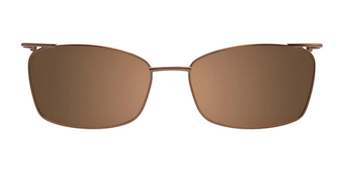 Takumi TK972 Eyeglasses with Clip-on Sunglasses / Size 53 / Light & Dark Brown