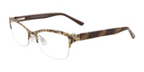 Takumi TK972 Eyeglasses with Clip-on Sunglasses Light Gold And Brown