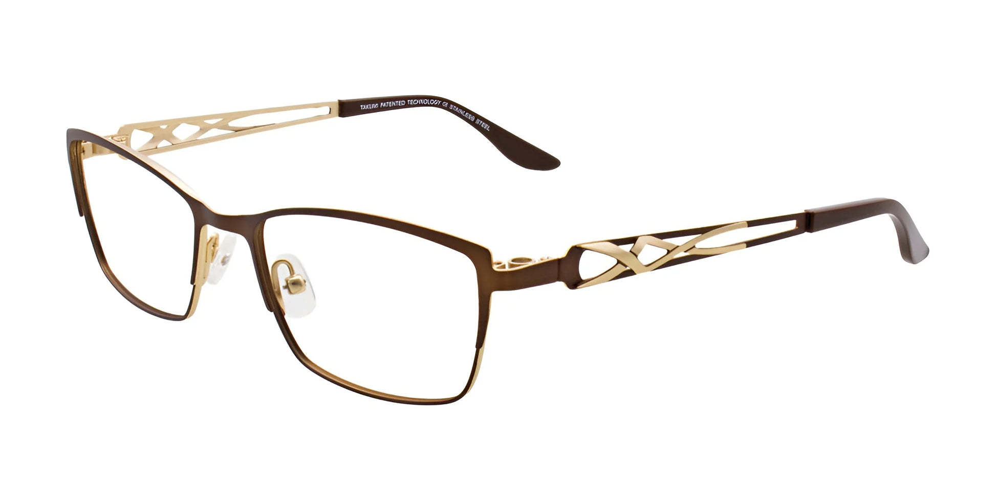 Takumi TK975 Eyeglasses Matt Bronze & Shiny Gold