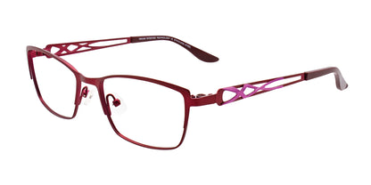 Takumi TK975 Eyeglasses with Clip-on Sunglasses Satin Red & Shiny Pink