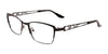 Takumi TK975 Eyeglasses with Clip-on Sunglasses | Size 52 / Satin Black & Shiny Dark Grey