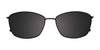 Takumi TK984 Eyeglasses with Clip-on Sunglasses | Size 54 / Satin Black & Silver