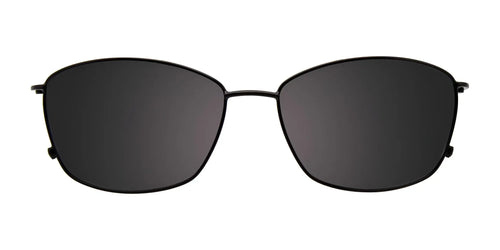 Takumi TK984 Eyeglasses with Clip-on Sunglasses / Size 54 / Satin Black & Silver