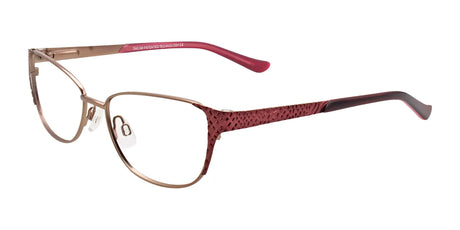 Takumi TK993 Eyeglasses with Clip-on Sunglasses Satin White Gold & Burgundy