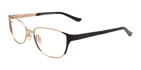 Takumi TK993 Eyeglasses with Clip-on Sunglasses Satin Gold & Black