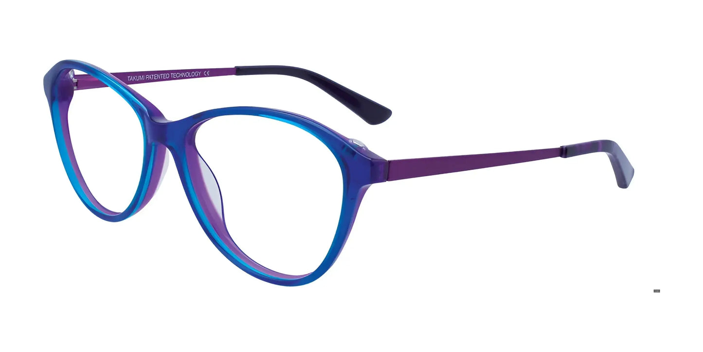 Takumi TK996 Eyeglasses with Clip-on Sunglasses Blue & Purple