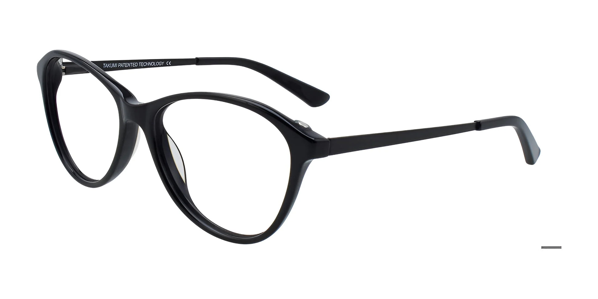 Takumi TK996 Eyeglasses with Clip-on Sunglasses Black