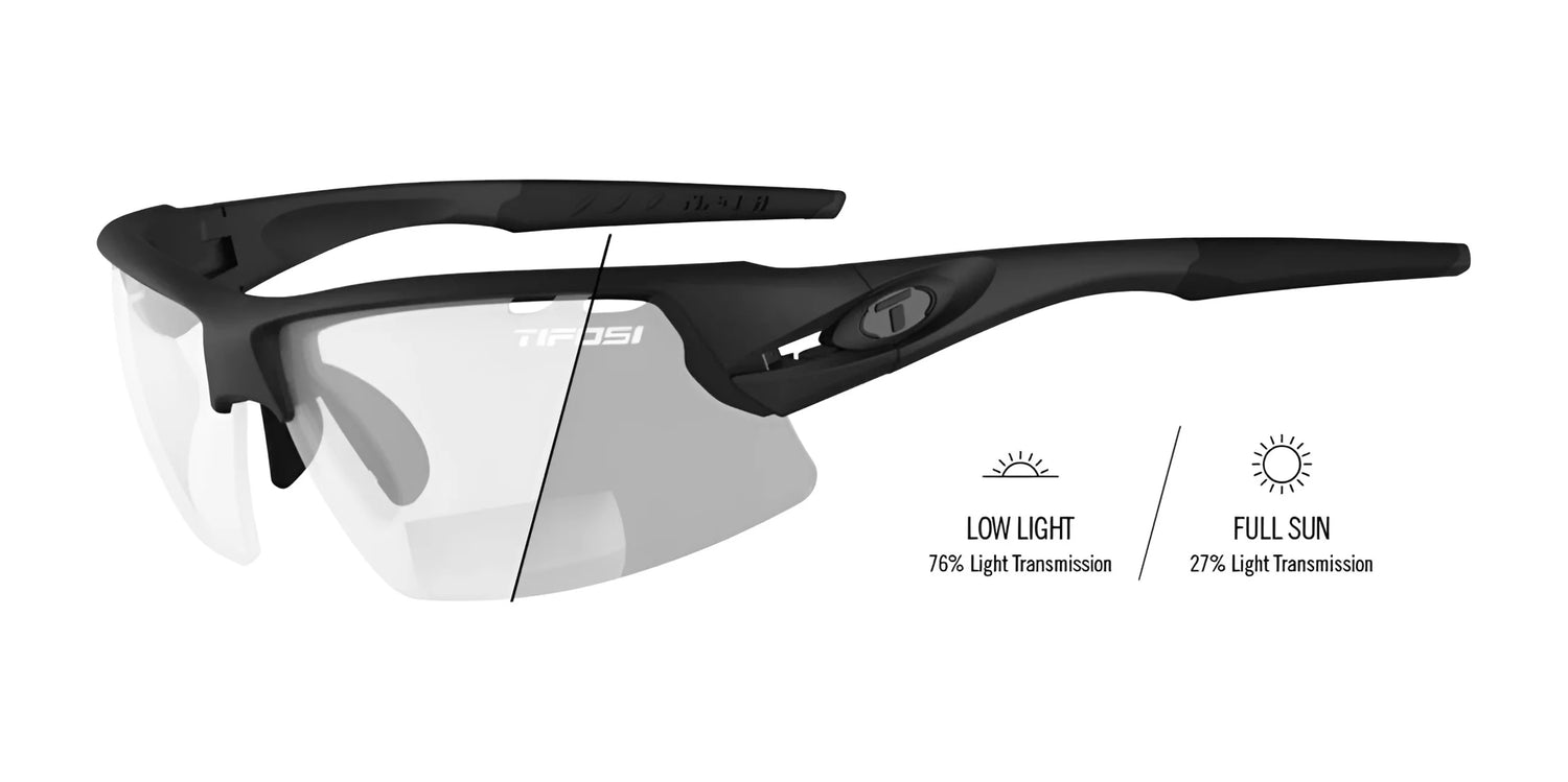 Tifosi Optics CRIT Reader Sunglasses Blackout Fototec Reader +1.5