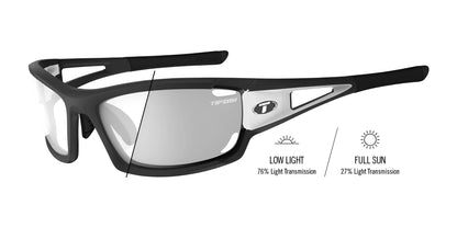 Tifosi Optics DOLOMITE 2.0 Sunglasses Black / White Fototec Low-Bridge