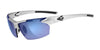 Tifosi Optics JET Sunglasses | Size 63 / Metallic Silver/Smoke Tint with Dark Blue Mirror