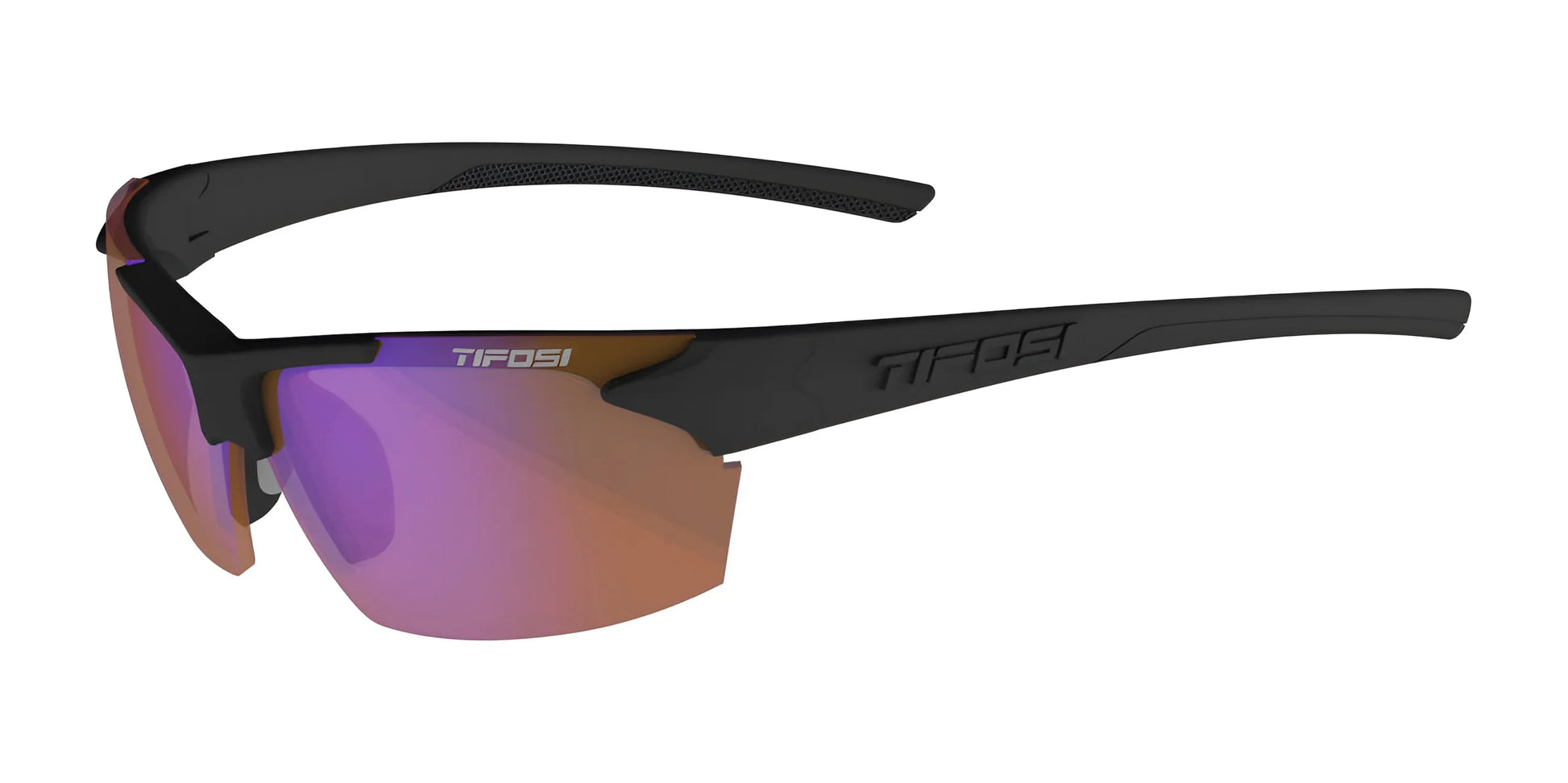 Tifosi Optics JET Sunglasses Matte Black AC Red