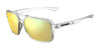 Tifosi Optics SALTO Sunglasses | Size 54 / Crystal/Smoke Tint with Yellow Mirror