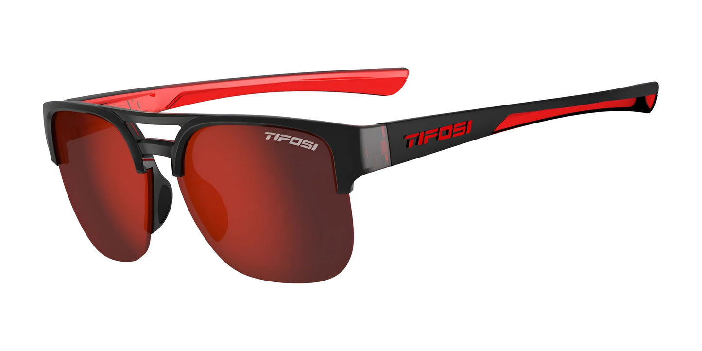 Tifosi Optics SALVO Sunglasses Crimson Onyx / Smoke Tint with Red Mirror