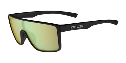 Tifosi Optics SANCTUM Sunglasses Matte Black / Smoke Tint with Yellow Mirror