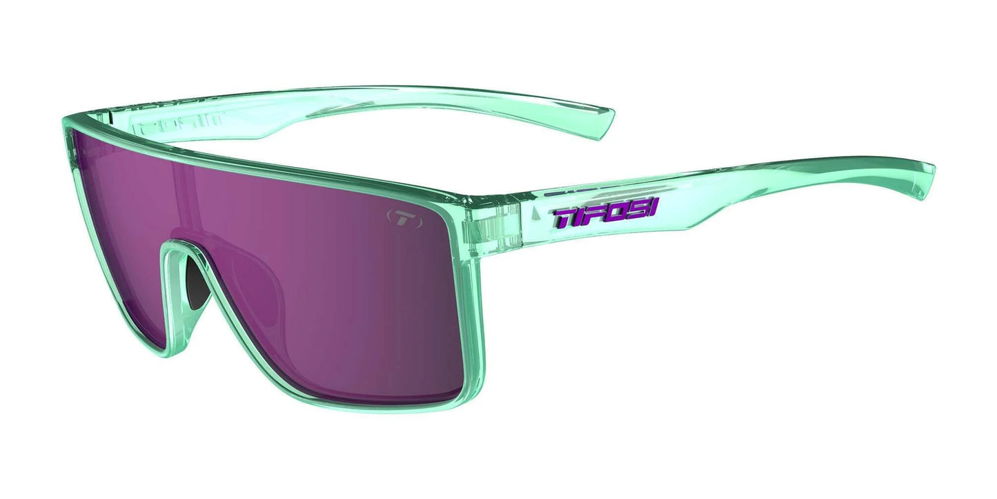 Tifosi Optics SANCTUM Sunglasses Aqua Shimmer / Smoke Tint with Rose Mirror