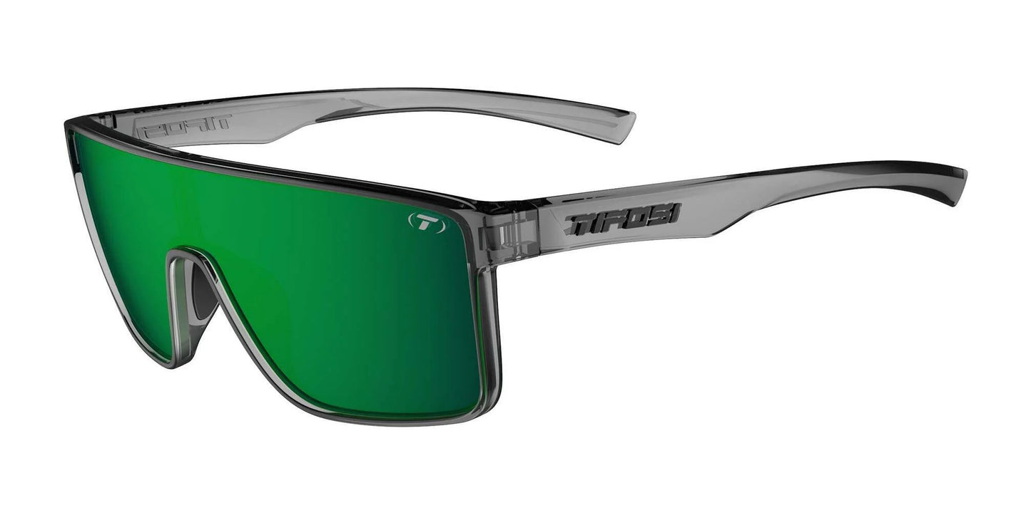 Tifosi Optics SANCTUM Sunglasses Crystal Smoke / Smoke Tint with Green Mirror