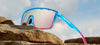 Tifosi Optics SANCTUM Sunglasses / Aqua Shimmer/Smoke Tint with Rose Pink Mirror / Size Regular
