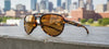 Tifosi Optics SELCA Sunglasses | Size 56 / Black Tortoise/Smoke Tint with Sky Blue Mirror