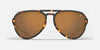 Tifosi Optics SELCA Sunglasses | Size 56 / Black Tortoise/Smoke Tint with Sky Blue Mirror