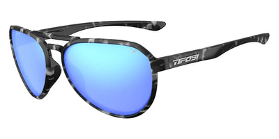 Tifosi Optics SELCA Sunglasses Black Tortoise / Smoke Tint with Sky Blue Mirror