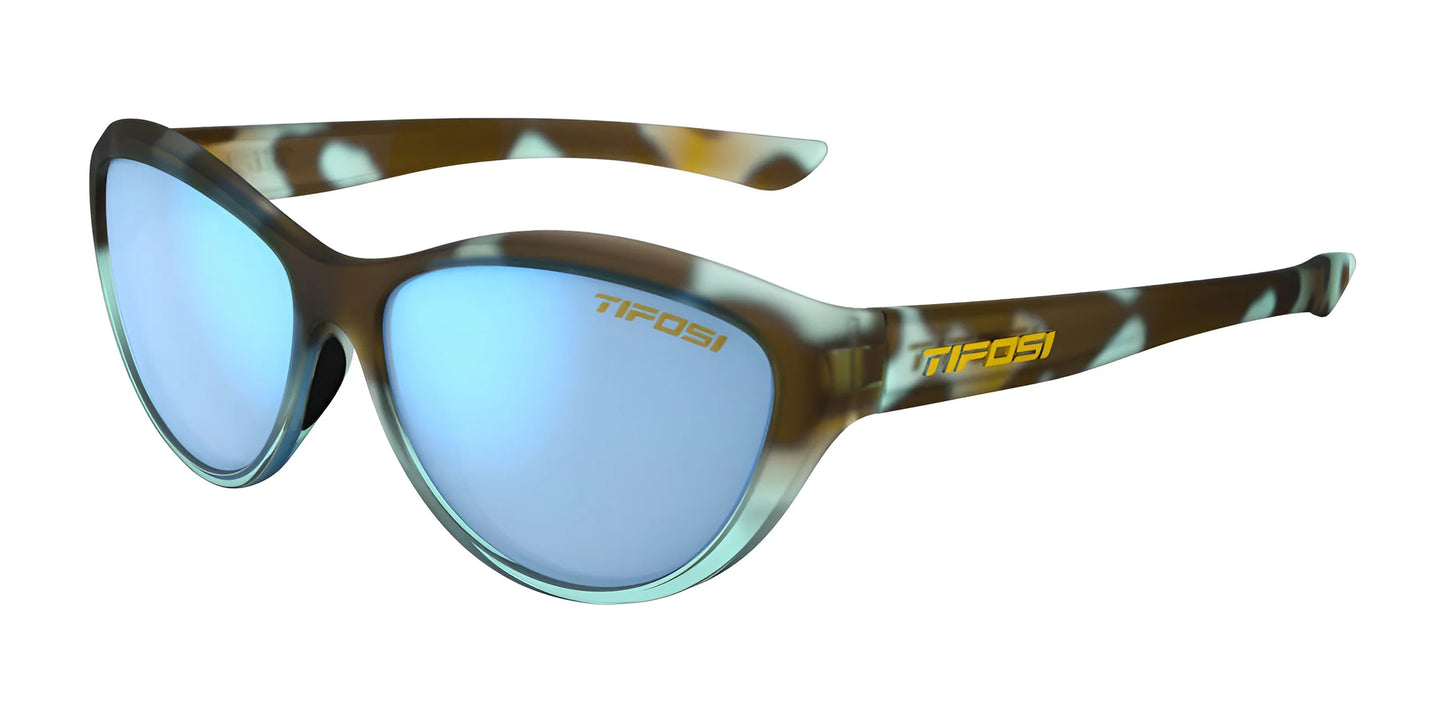 Tifosi Optics SHIRLEY Sunglasses Matte Blue Tortoise / Smoke Tint with Blue Mirror