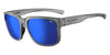Tifosi Optics SHUMO Sunglasses / Crystal Smoke/Smoke Tint with Cobalt Blue Mirror