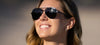 Tifosi Optics SHWAE Sunglasses | Size 55 / Gold/Smoke Tint with Bright Blue Mirror