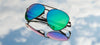 Tifosi Optics SHWAE Sunglasses | Size 55 / Gold/Smoke Tint with Bright Blue Mirror