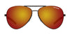 Tifosi Optics SHWAE Sunglasses | Size 55 / Gold/Smoke Tint with Bright Blue Mirror