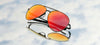 Tifosi Optics SHWAE Sunglasses | Size 55 / Gold/Smoke Tint with Bright Blue Mirror