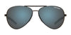 Tifosi Optics SHWAE Sunglasses | Size 55 / Gold/Smoke Tint with Bright Blue Mirror