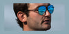 Tifosi Optics SHWAE Sunglasses | Size 55 / Gold/Smoke Tint with Bright Blue Mirror