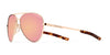 Tifosi Optics SHWAE Sunglasses | Size 55 / Gold/Smoke Tint with Bright Blue Mirror