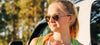 Tifosi Optics SHWAE Sunglasses | Size 55 / Gold/Smoke Tint with Bright Blue Mirror