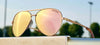 Tifosi Optics SHWAE Sunglasses | Size 55 / Gold/Smoke Tint with Bright Blue Mirror