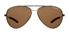 Tifosi Optics SHWAE Sunglasses | Size 55 / Gold/Smoke Tint with Bright Blue Mirror