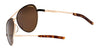 Tifosi Optics SHWAE Sunglasses | Size 55 / Gold/Smoke Tint with Bright Blue Mirror