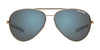 Tifosi Optics SHWAE Sunglasses | Size 55 / Gold/Smoke Tint with Bright Blue Mirror